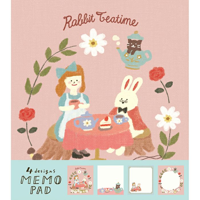 Memo Pad - Rabbit Tea Time