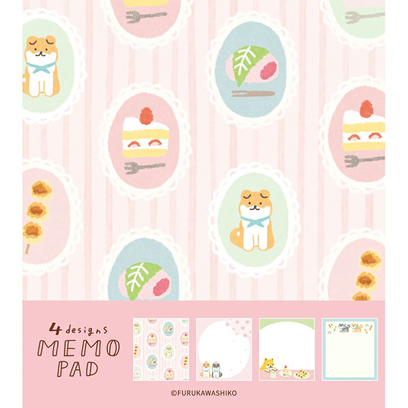Spring Limited Memo Pad - Happy Spring Shiba Friends