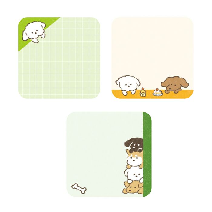 Furukawa Paper / Message Sticky Notes - Peeking Dog