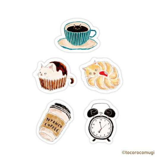 Tocorocomugi / Limited Edition / Flake Stickers - Cafe