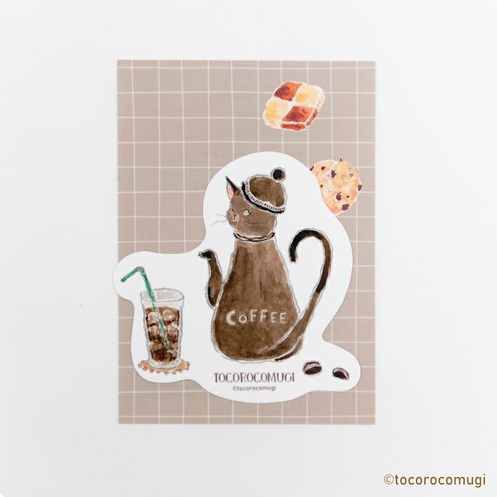Tocorocomugi / Limited Edition / Vinyl Sticker - Cafe