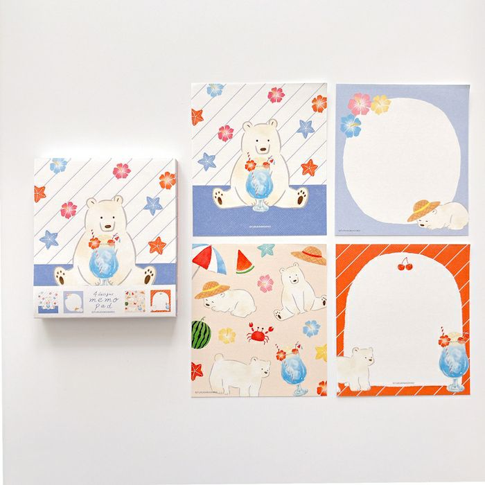 Summer Limited / Furukawa Paper / Memo Pad - Summer Polar Bear