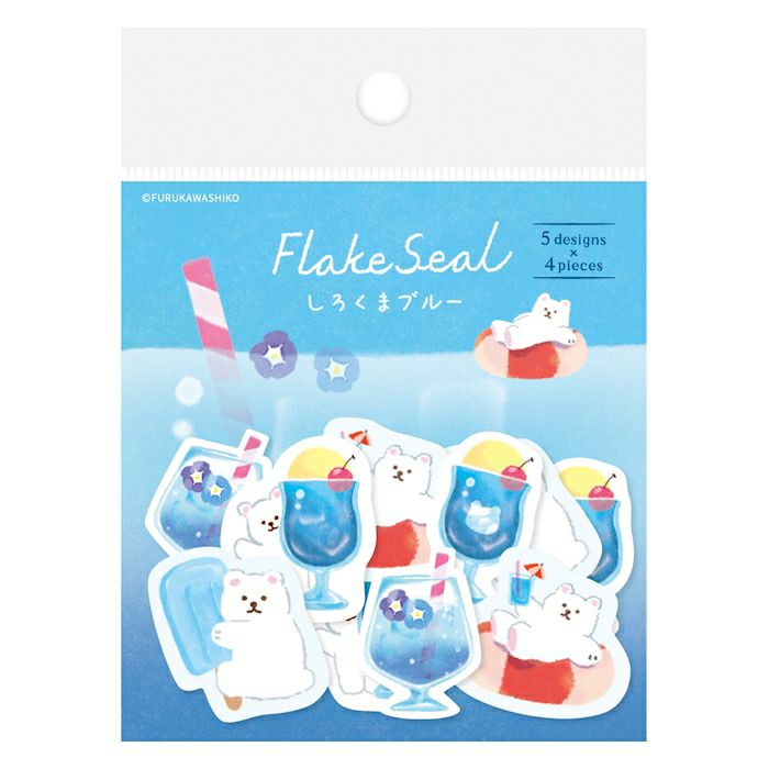 Summer Limited / Furukawa Paper / Flake Stickers - Polar Bear Cream Soda