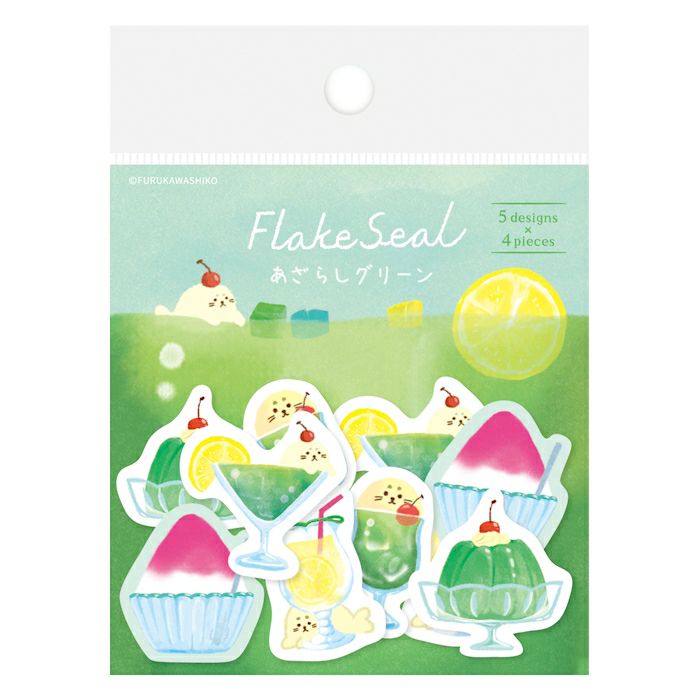 Summer Limited / Furukawa Paper / Flake Stickers - Seal Cream Soda