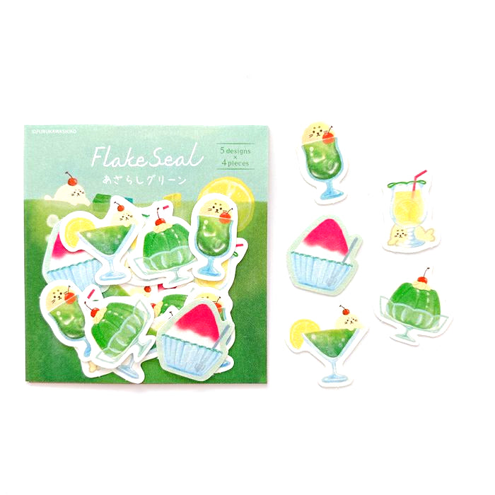 Summer Limited / Furukawa Paper / Flake Stickers - Seal Cream Soda