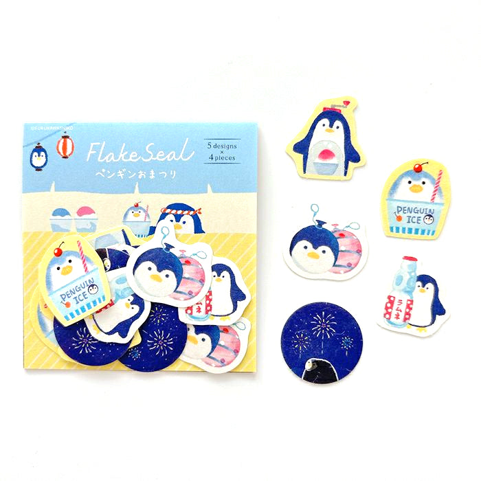 Summer Limited / Furukawa Paper / Flake Stickers - Penguin Summer Festival