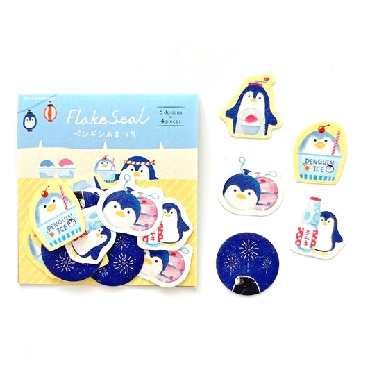 Summer Limited / Furukawa Paper / Flake Stickers - Penguin Summer Festival