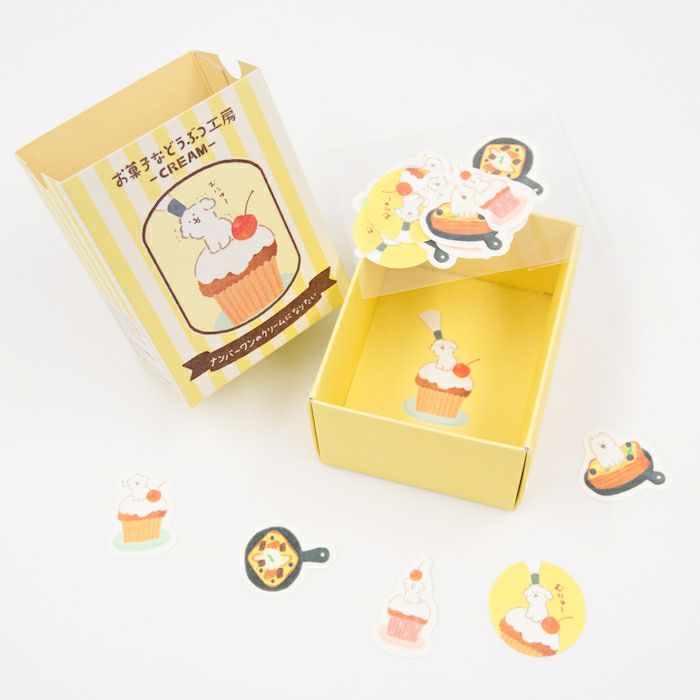 Furukawa Paper / Flake Stickers in Paper Box - Dog