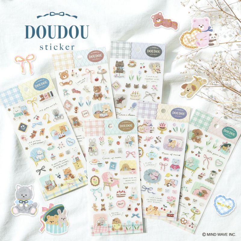 Mind Wave / Animal Stickers - Dreamy Bear's Cozy Home