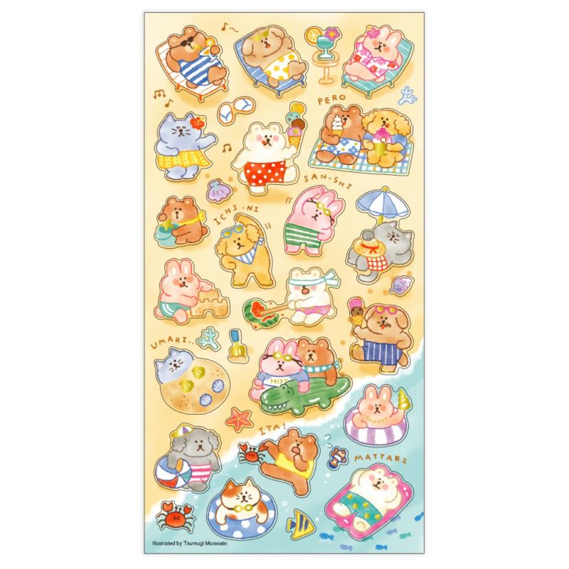 Summer Limited / Mind Wave / Puffy Stickers - Vacation