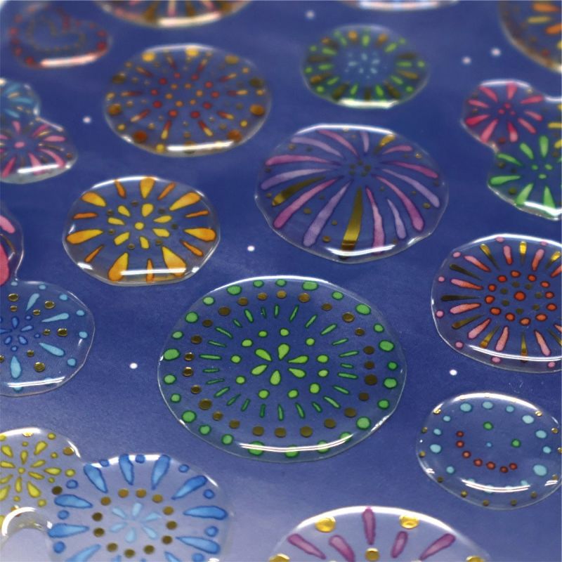 Summer Limited / Mind Wave / Puffy Stickers - Fire Works