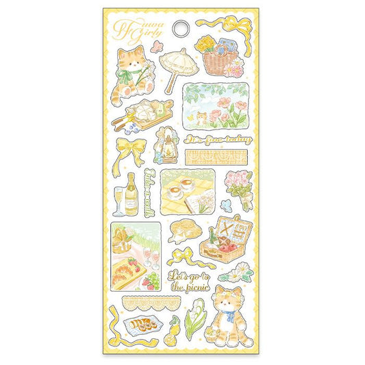 Mind Wave / Animal Stickers - Cat's Picnic Day