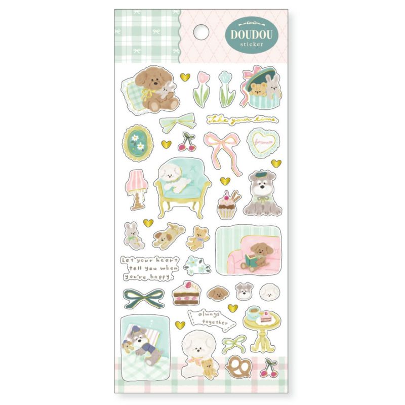 Mind Wave / Animal Stickers - Dog's Cozy Home