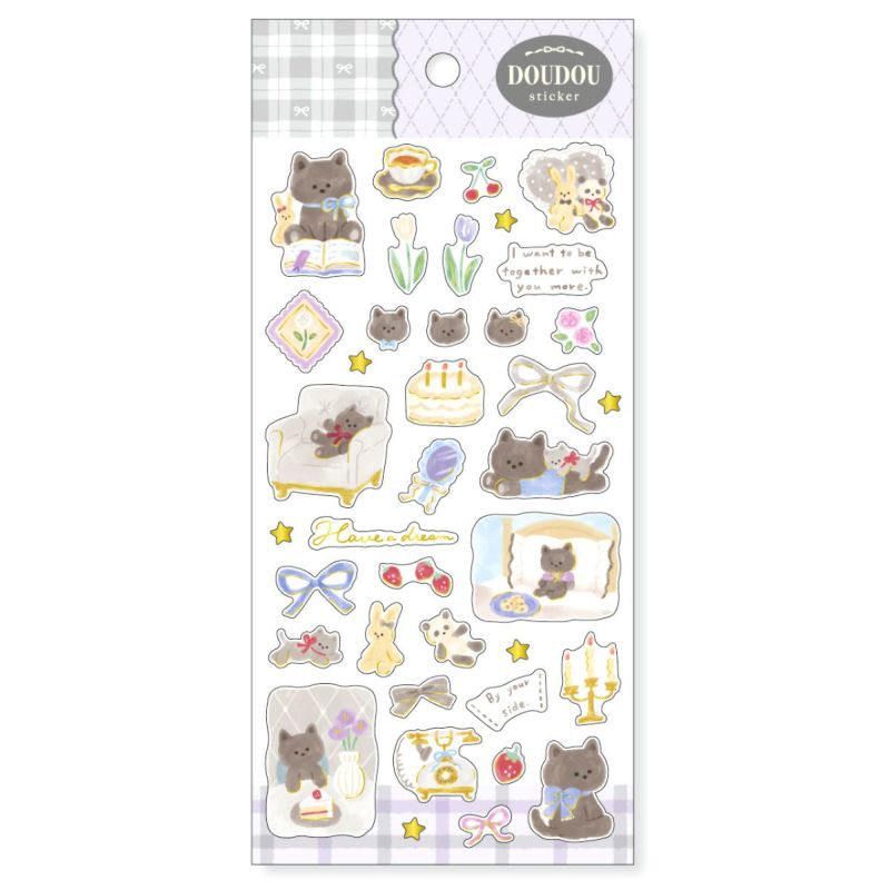Mind Wave / Animal Stickers - Black Cat's Cozy Home