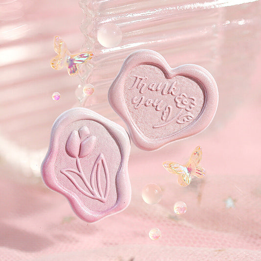 Sealing Wax Flake Stickers - Pink