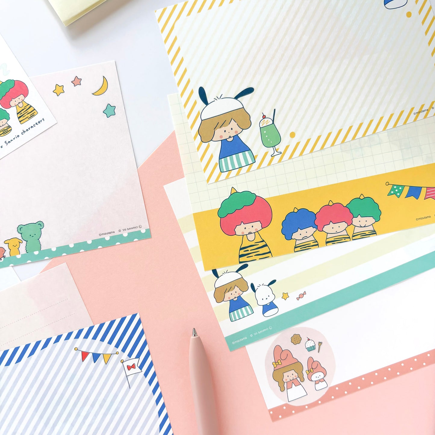 Limited Edition Mini Letter Set - mizutama x Sanrio All Stars