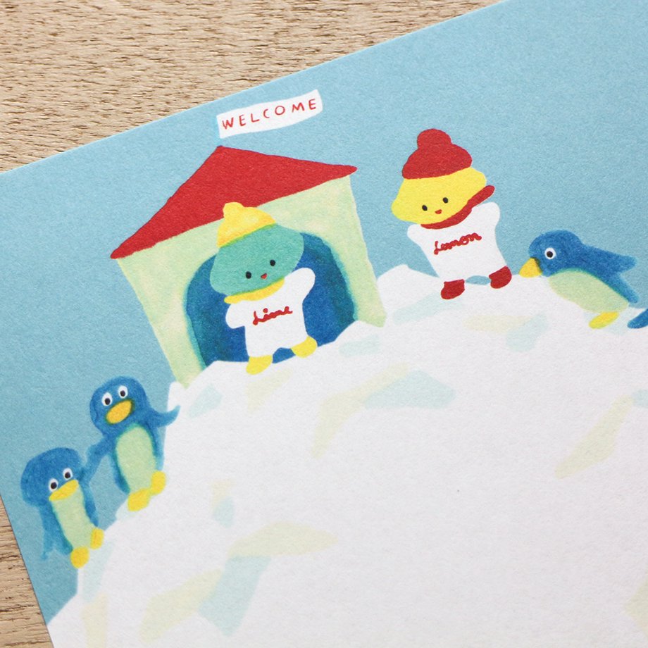 Reiko Tada / Letter Set - Lemon, Line, and Penguins