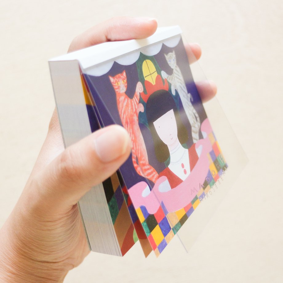 Hirose Beni Square Memo Pad - By the window