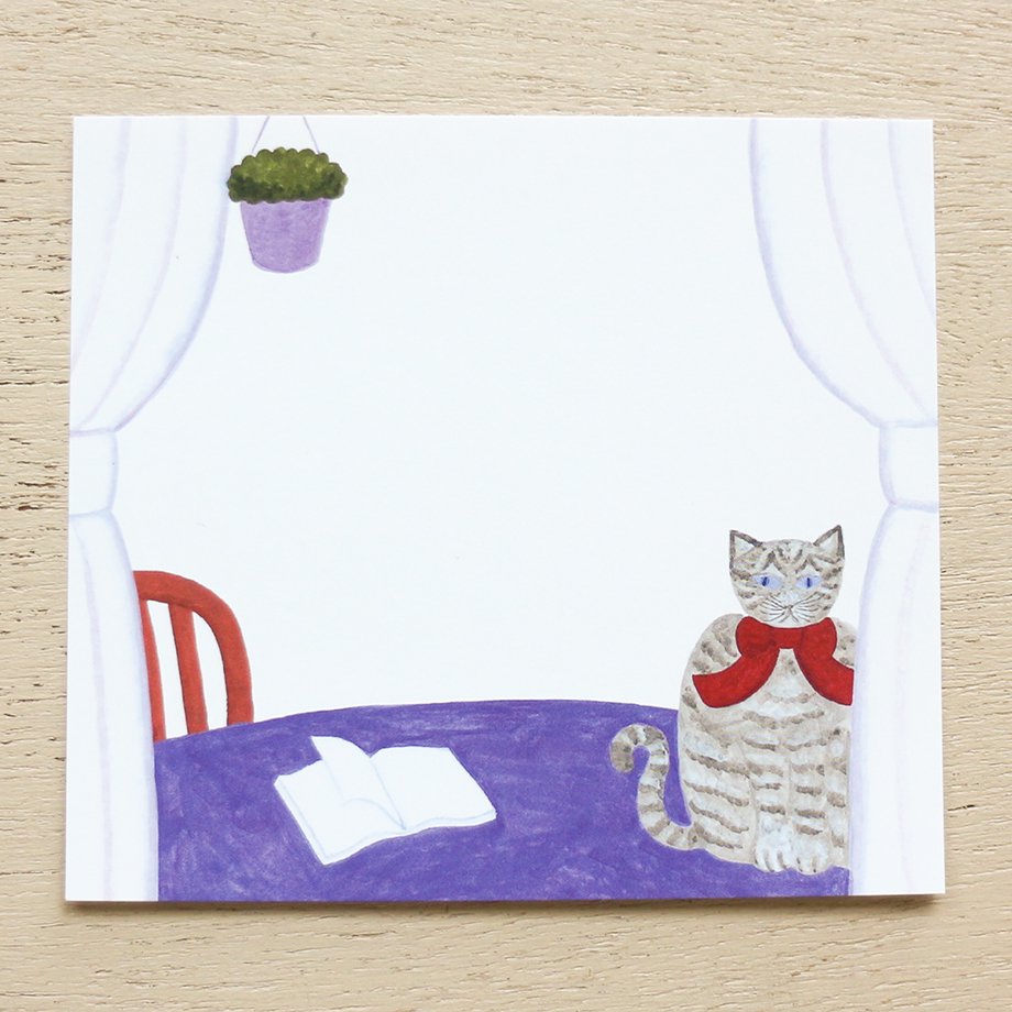 Hirose Beni Square Memo Pad - By the window
