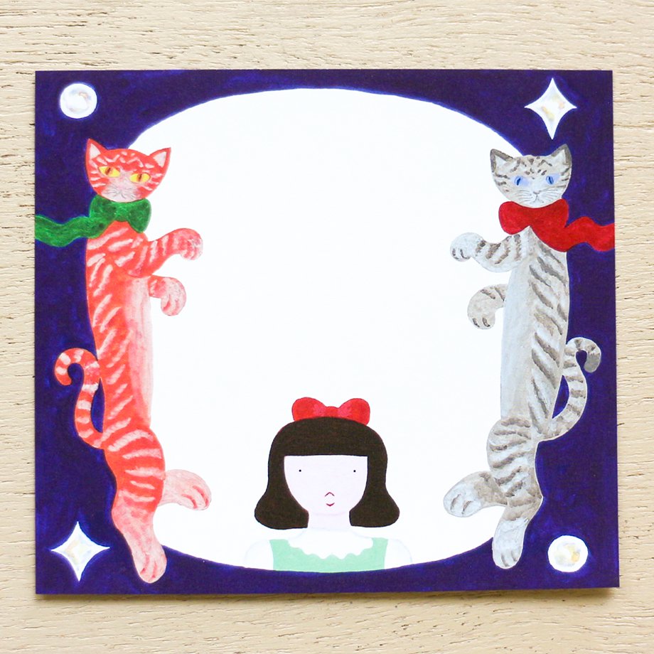 Hirose Beni Square Memo Pad - By the window