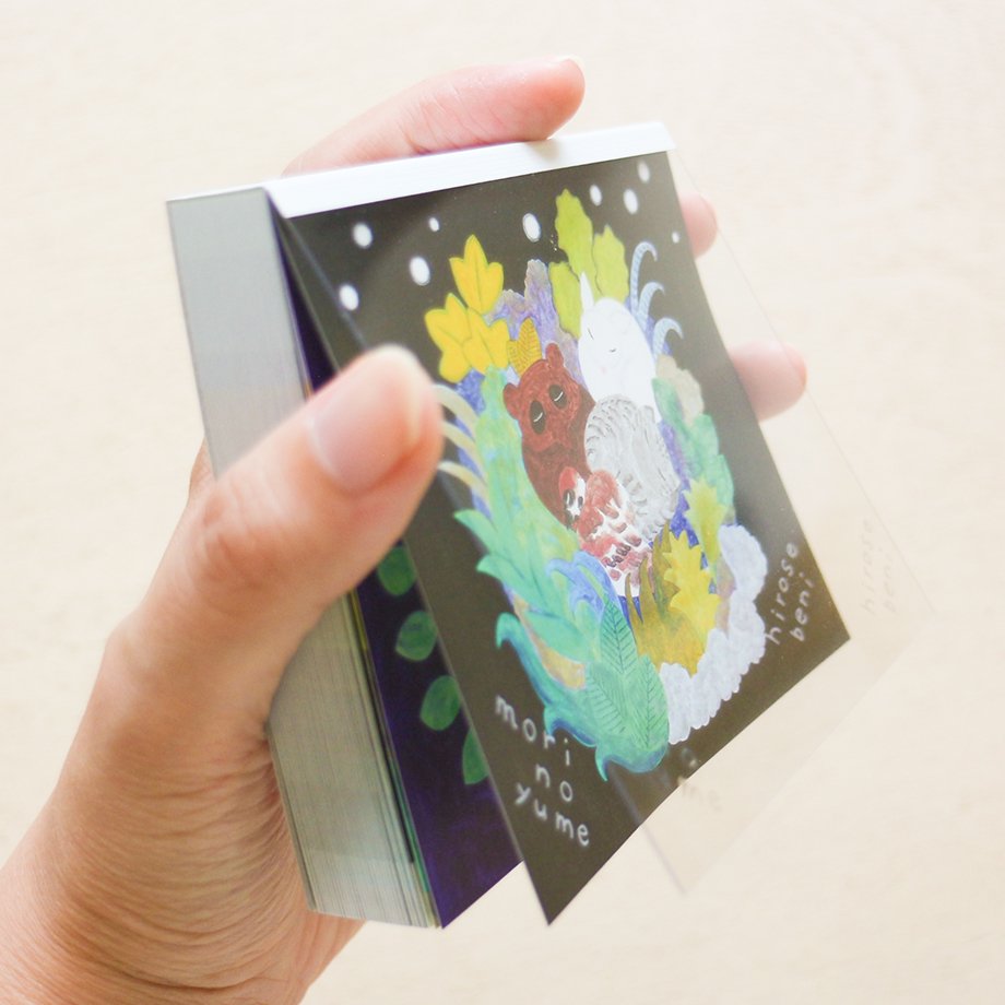 Hirose Beni Square Memo Pad - Forest Dream