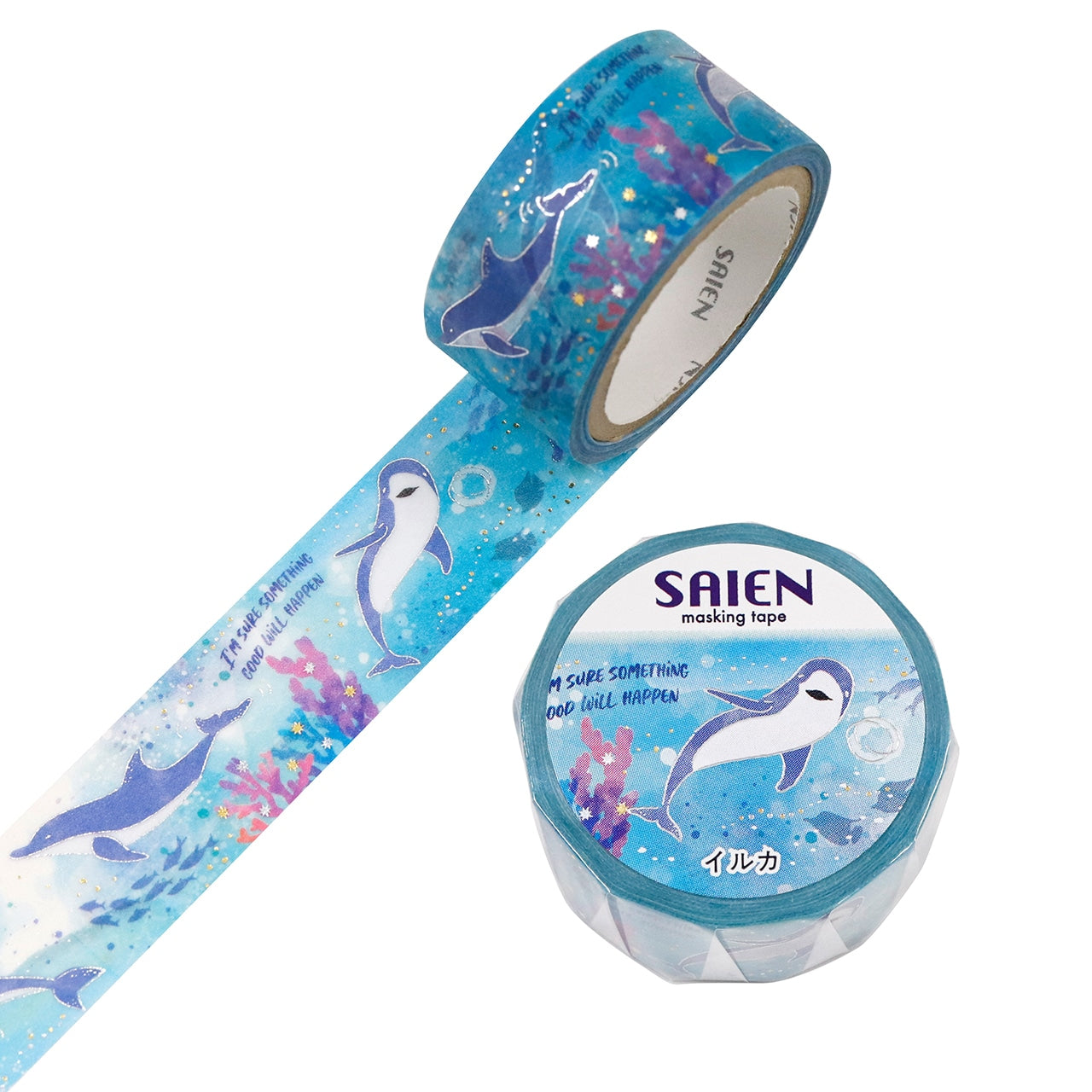 SAIEN / Shiny Washi Tape - Dolphin
