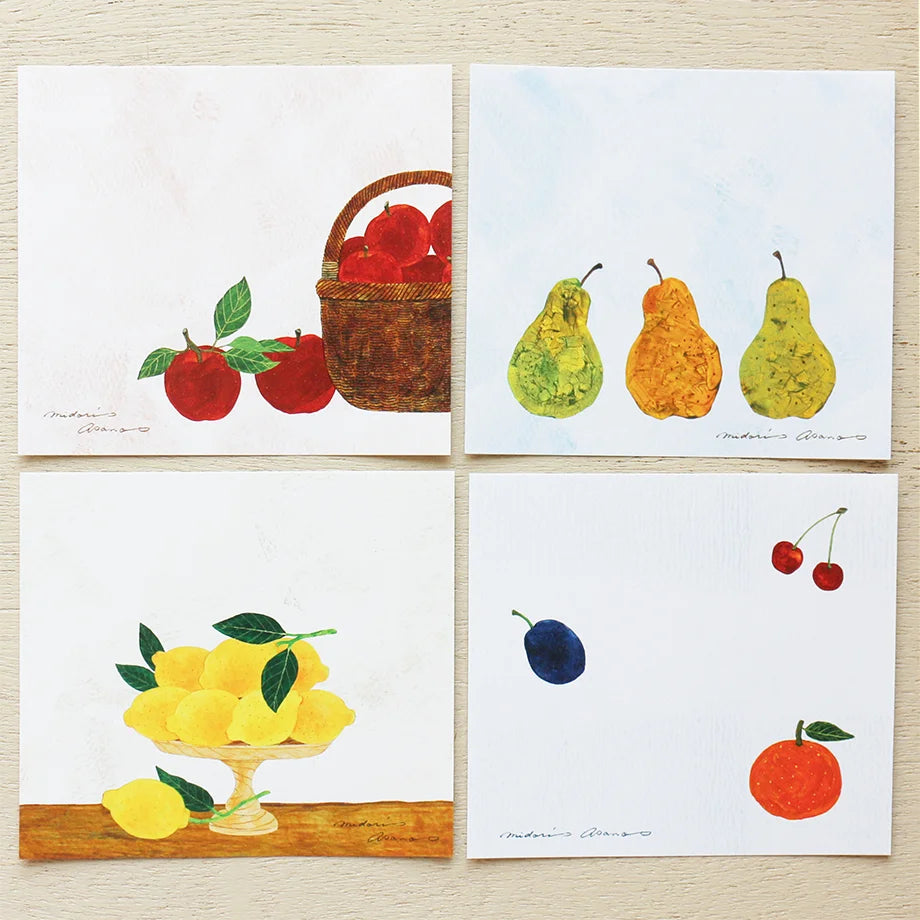 Midori Asano Square Memo Pad - Fruits