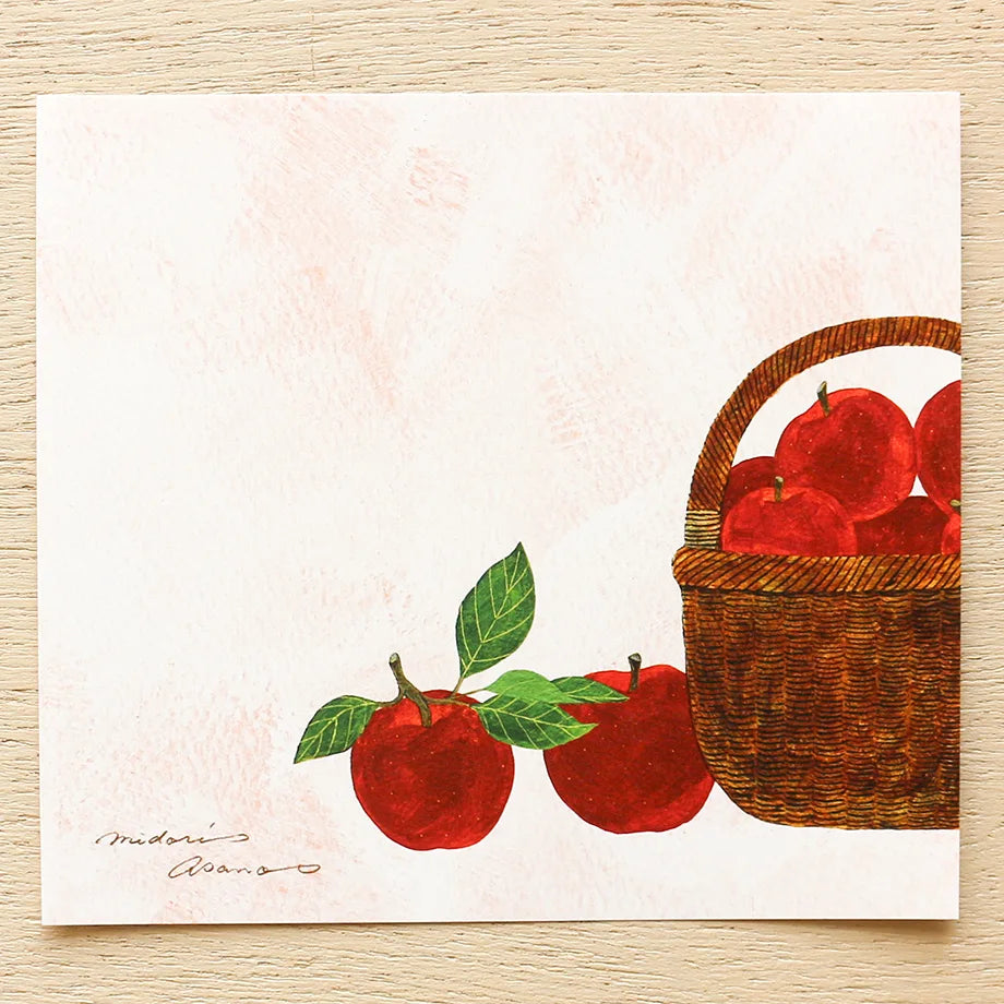 Midori Asano Square Memo Pad - Fruits