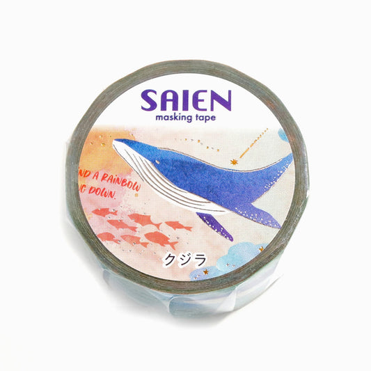 SAIEN / Shiny Washi Tape - Whale