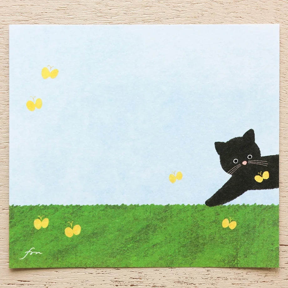 Mariko Fukuoka Square Memo Pad - Meow