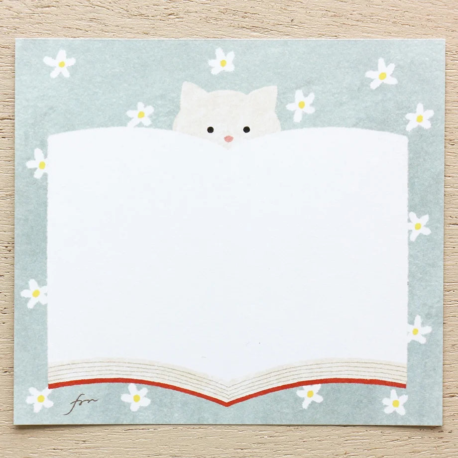 Mariko Fukuoka Square Memo Pad - Meow