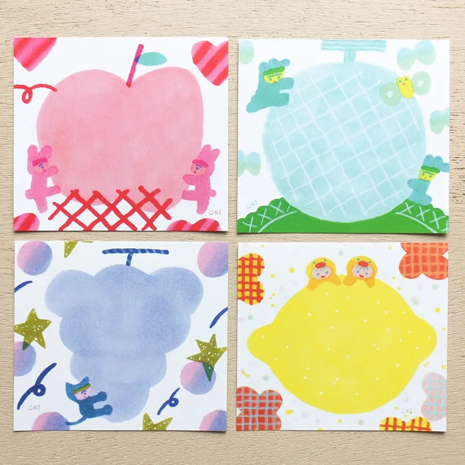 Yuki Itoi Square Memo Pad - Fruits