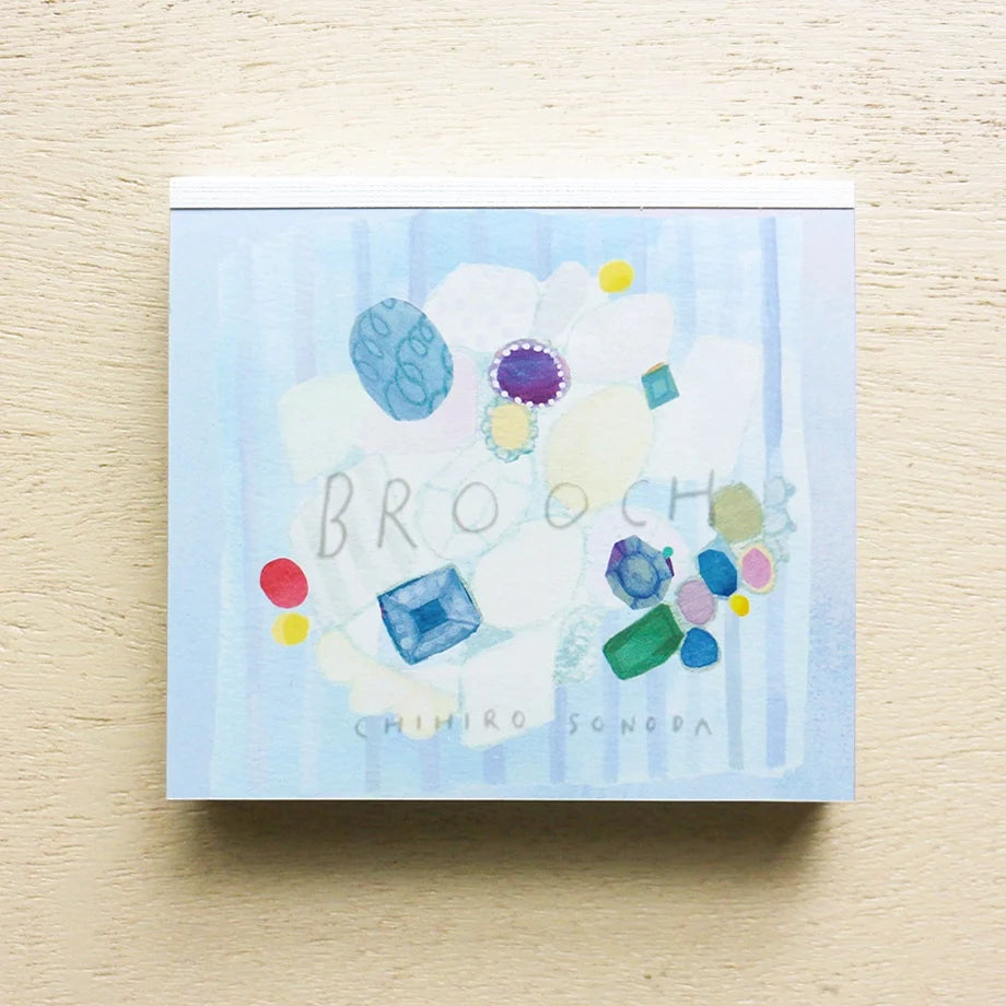 Chihiro Sonoda Square Memo Pad - Brooch – Cute Things from Japan