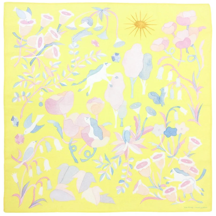 Yuka Hiiragi Cotton 100% Handkerchief - Flower and Warz