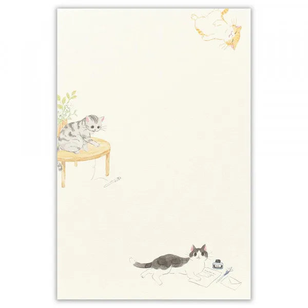 Writing Paper Pad - Cat at Home