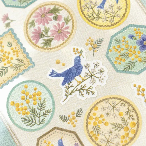 Embroidery Stickers - Blue Bird