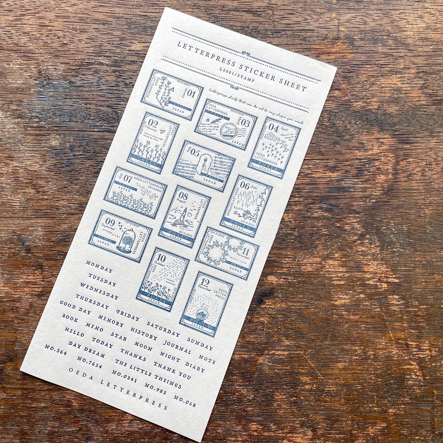 Letterpress Sticker Sheet - Stamp