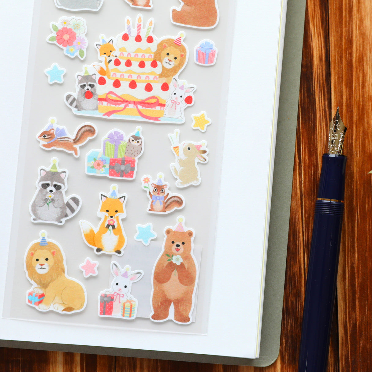 Miki Takahashi Stickers - Birthday Animals
