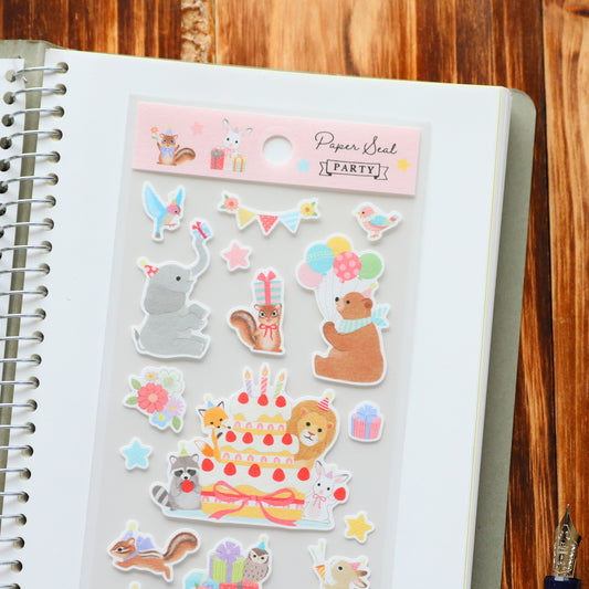 Miki Takahashi Stickers - Birthday Animals