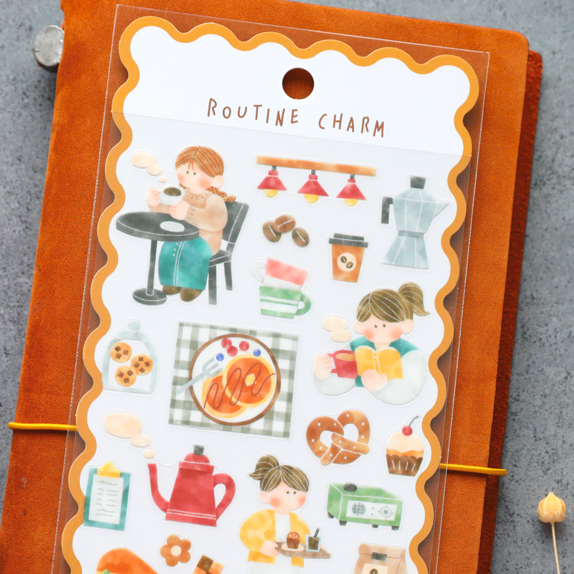 Routine Charm Stickers - Cafe