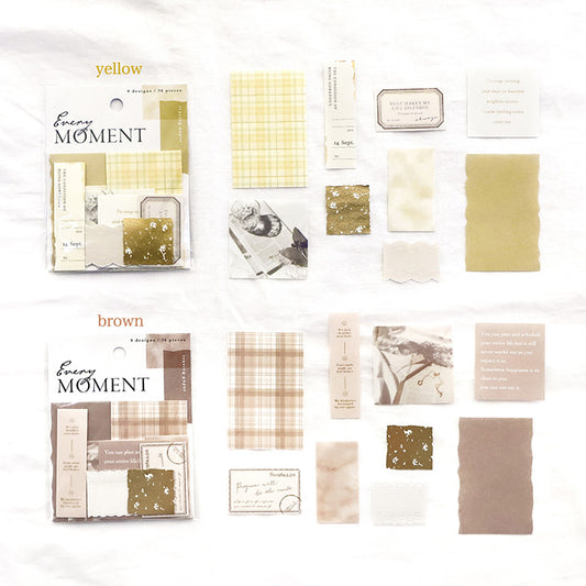 Collage Flake Stickers - Yellow