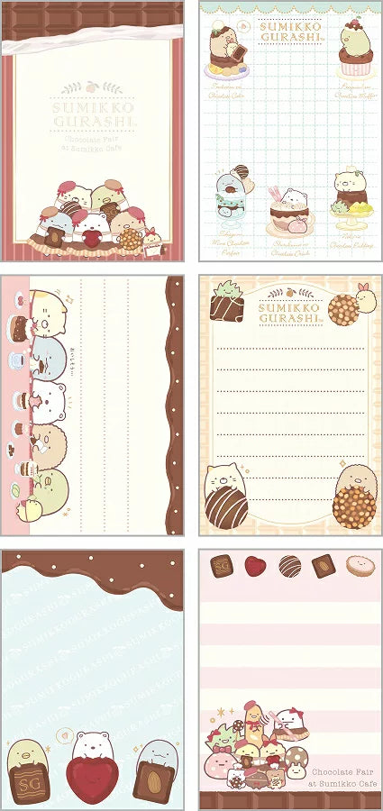 Sumikko Gurashi / "Pata Pata" Memo Pad - Chocolate Fair at Sumikko Cafe
