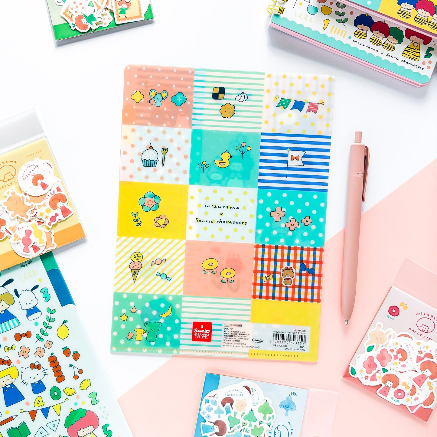 Limited Edition A5 Clear File - mizutama x Sanrio Characters