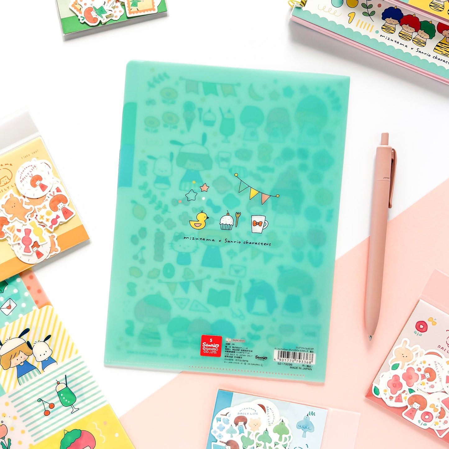 Limited Edition A5 Clear File - mizutama x Sanrio All Stars