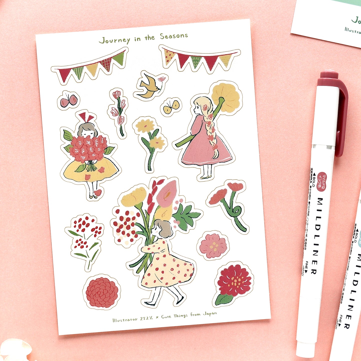 CTFJ x 252% / Stickers - Flower Girl