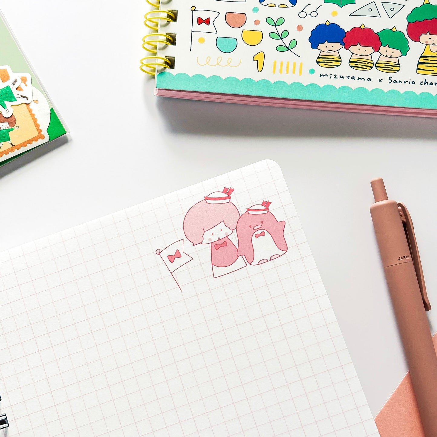 Limited Edition Ring Notebook - mizutama x Sanrio Characters