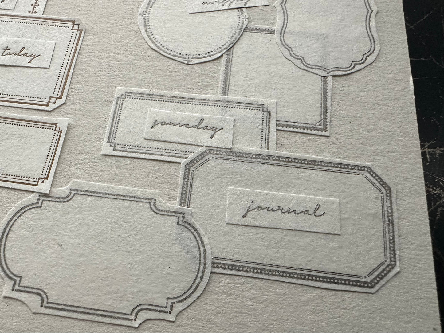 Letterpress Sticker Sheet - Frames