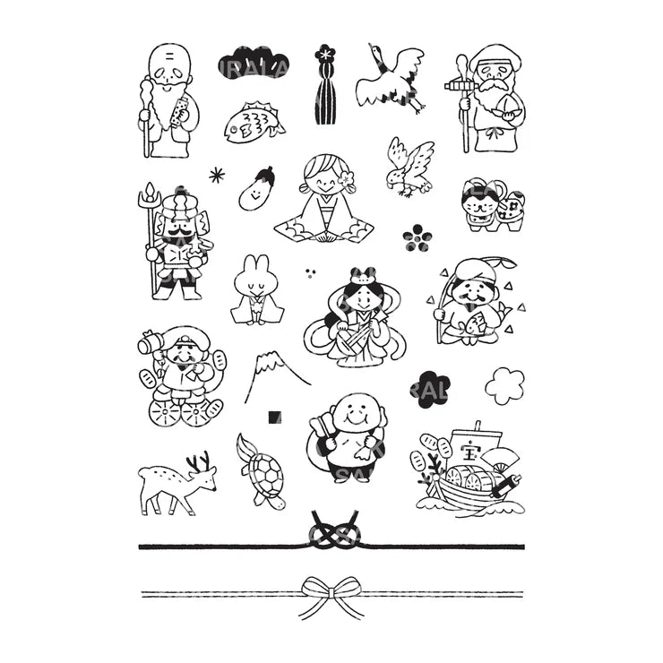 Igloo Dining 365 Clear Stamps - Shichifukujin (4" x 6")