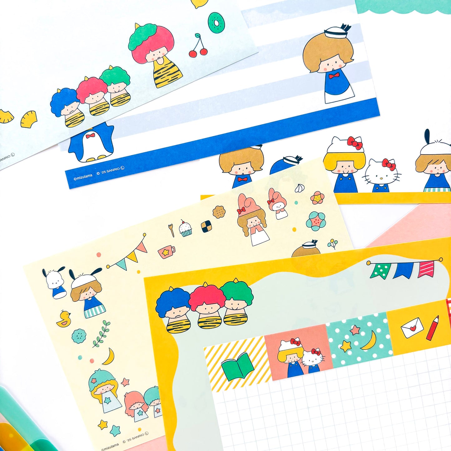 mizutama / Limited Edition Mini Letter Set - Sanrio All Stars