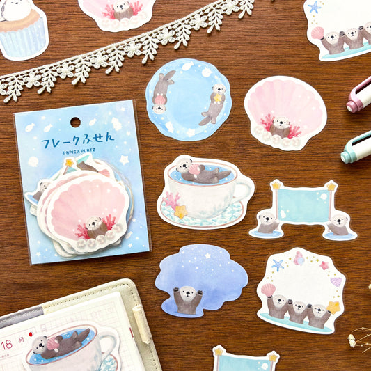 MILINA / Flake Sticky Note - Love Otter